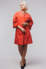 Демисезонный Плащ Mila Nova А-12пл коралл — изображение 3