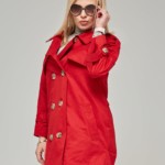 Демисезонный плащ Mila Nova Q-27 красный