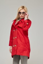 Демисезонный плащ Mila Nova Q-27 красный
