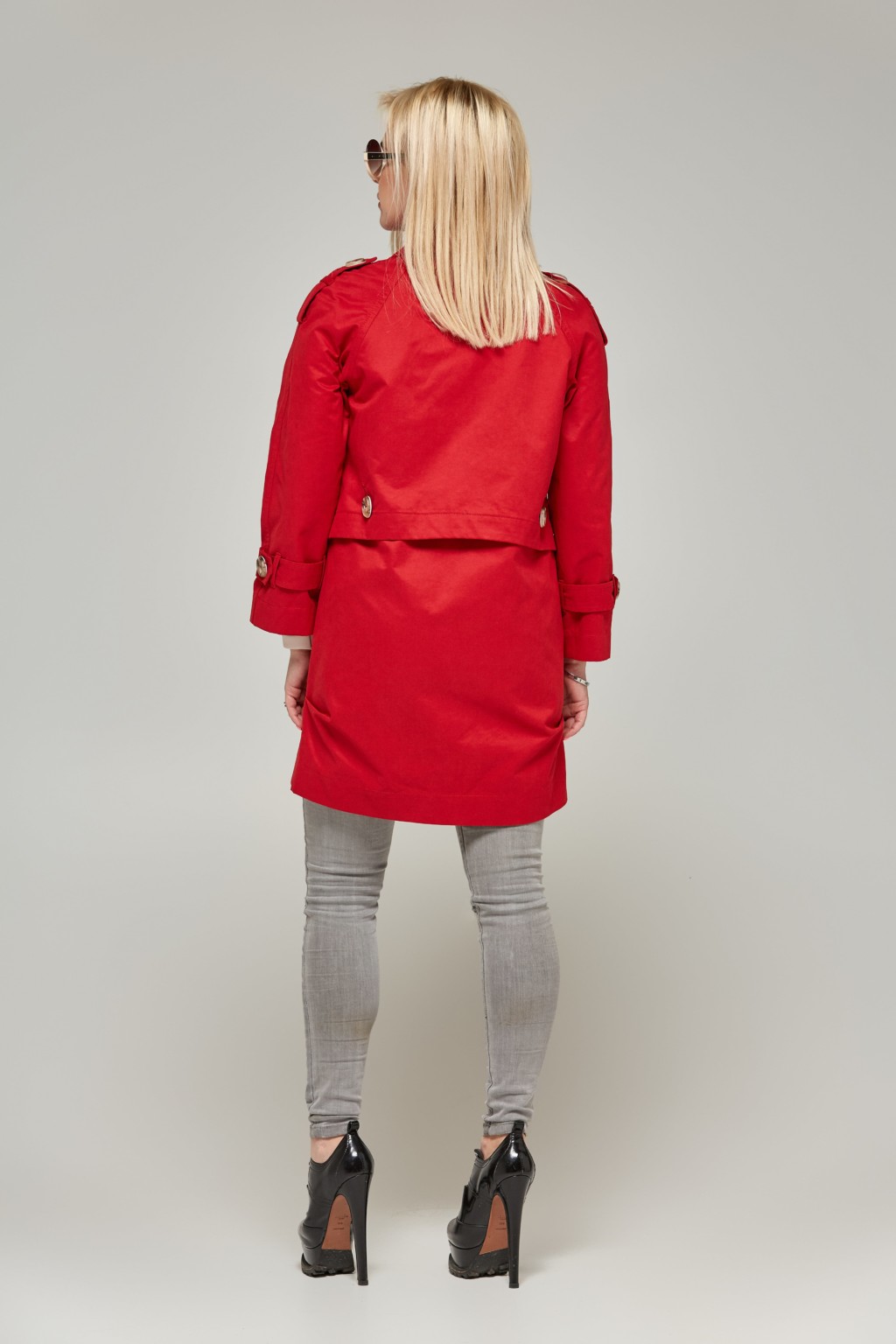 Демисезонный плащ Mila Nova Q-27 красный — изображение 2