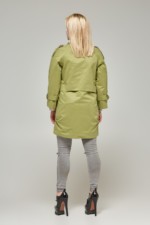 Демисезонный плащ Mila Nova Q-27 оливка — изображение 2