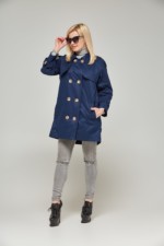 Демисезонный плащ Mila Nova Q-27 синий