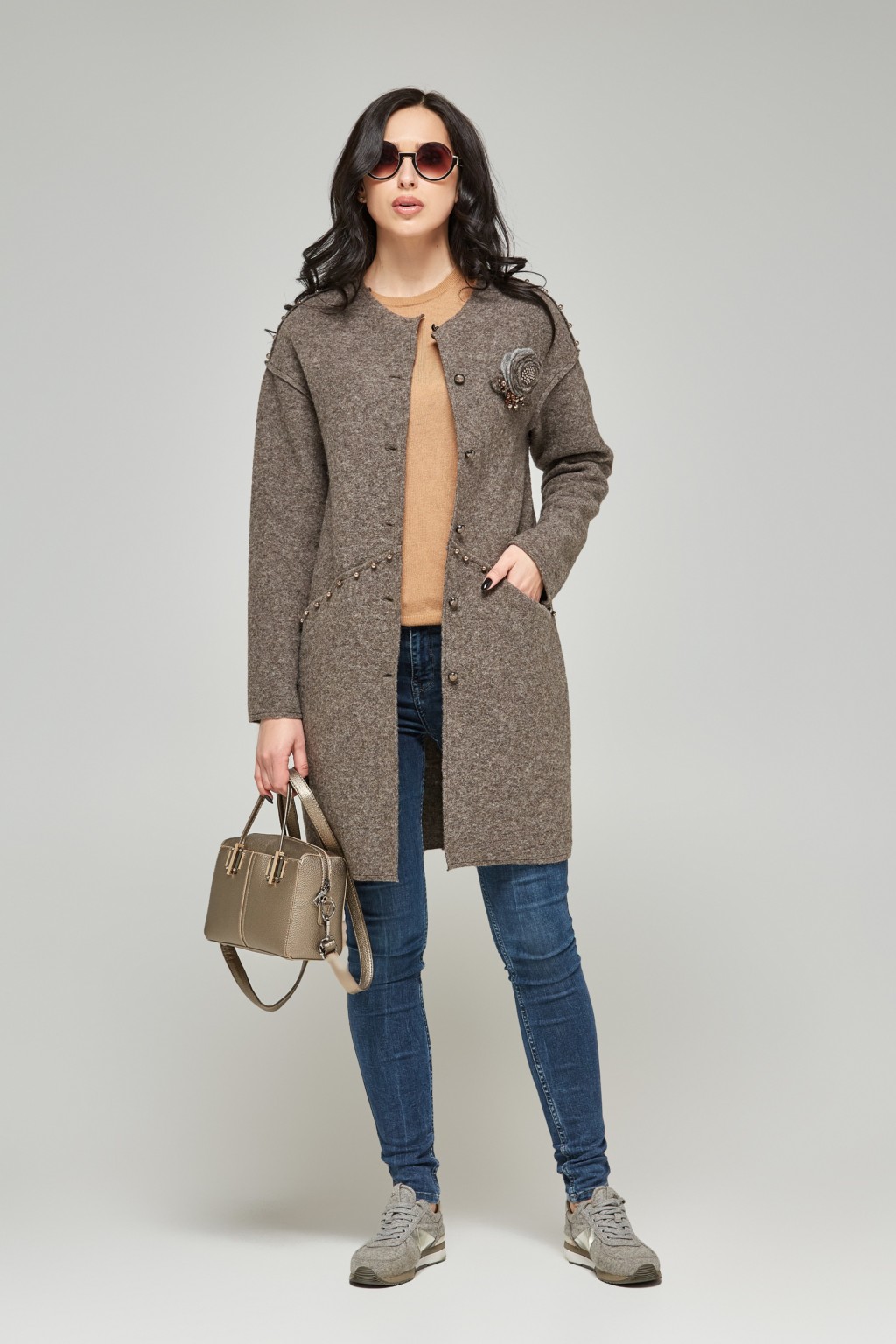 Демисезонное пальто Mila Nova ПВ-46 капучино — изображение 2