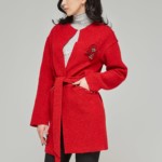 Демисезонное пальто Mila Nova ПВ-46 красный