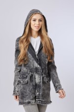 Джинсова куртка Mila Nova Q-14 світло-сірий