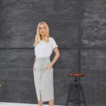 Летняя юбка Mila Nova J-5 серый