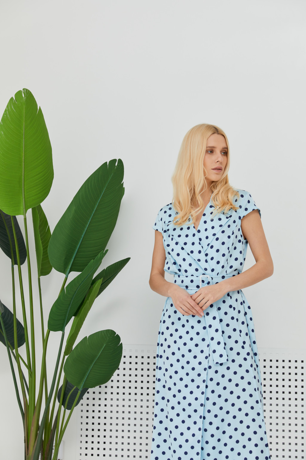 Летнее платье Mila Nova Ф-82 голубой горох — изображение 2