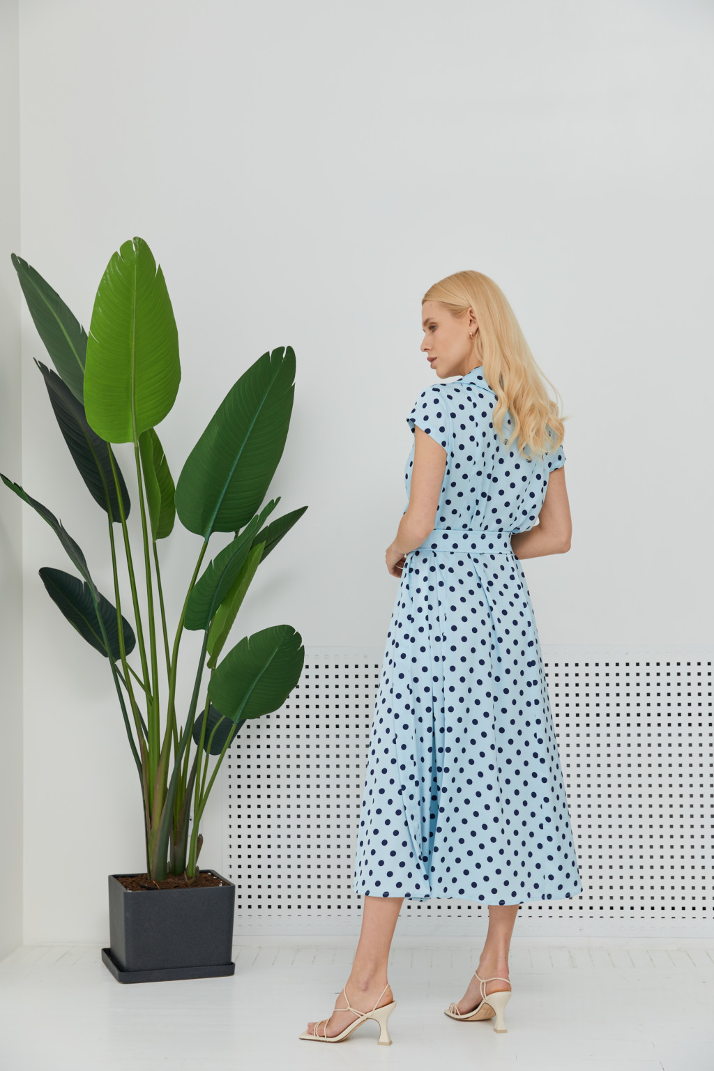 Летнее платье Mila Nova Ф-82 голубой горох — изображение 3