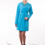 Демисезонный плащ Mila Nova А-3 голубой