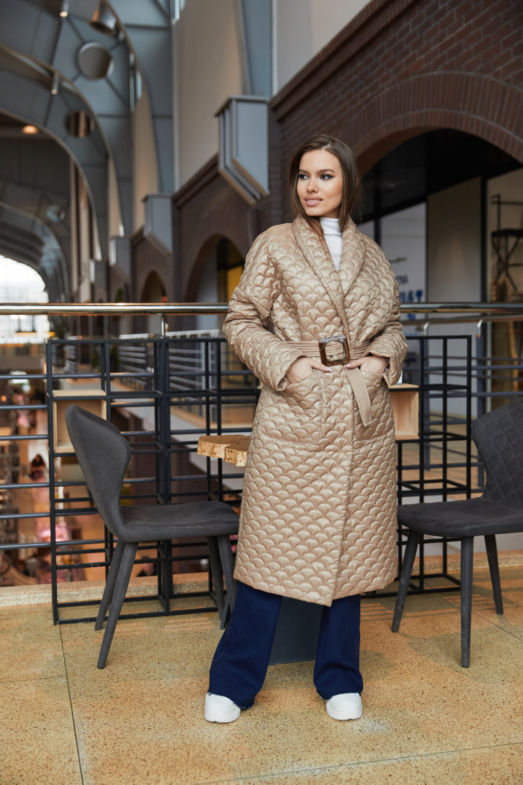 241 бежевый Демисезонный плащ Mila Nova ПВ-241 бежевый — изображение 1