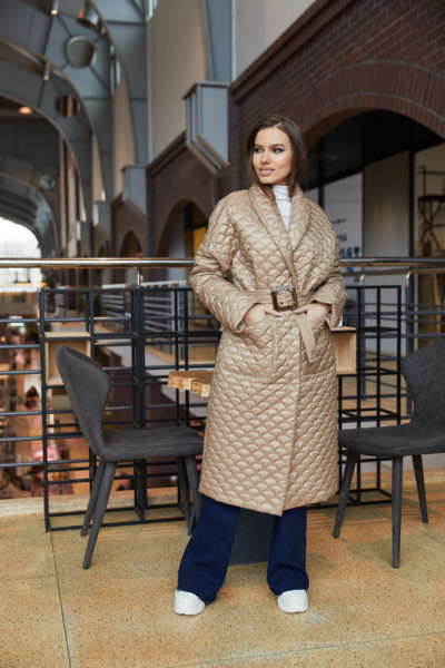 Демисезонный плащ Mila Nova ПВ-241 бежевый