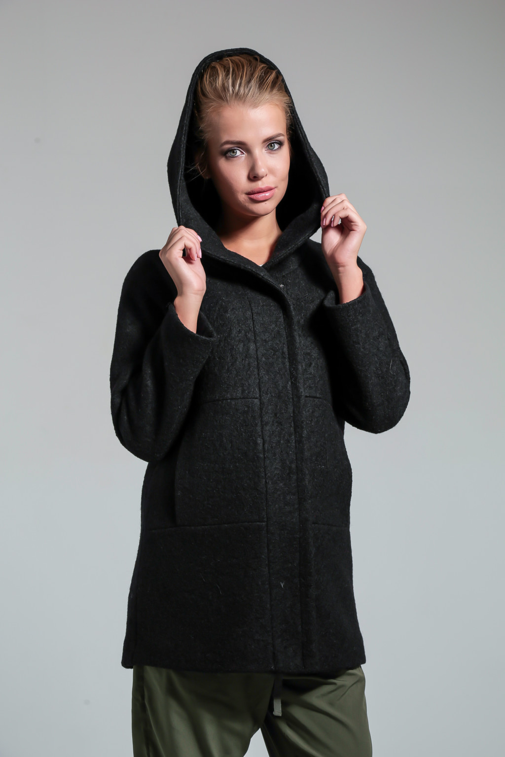 Демисезонное пальто Mila Nova З-26 черный — изображение 2