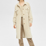 Демисезонное пальто Mila Nova ПВ-248 молоко клетка