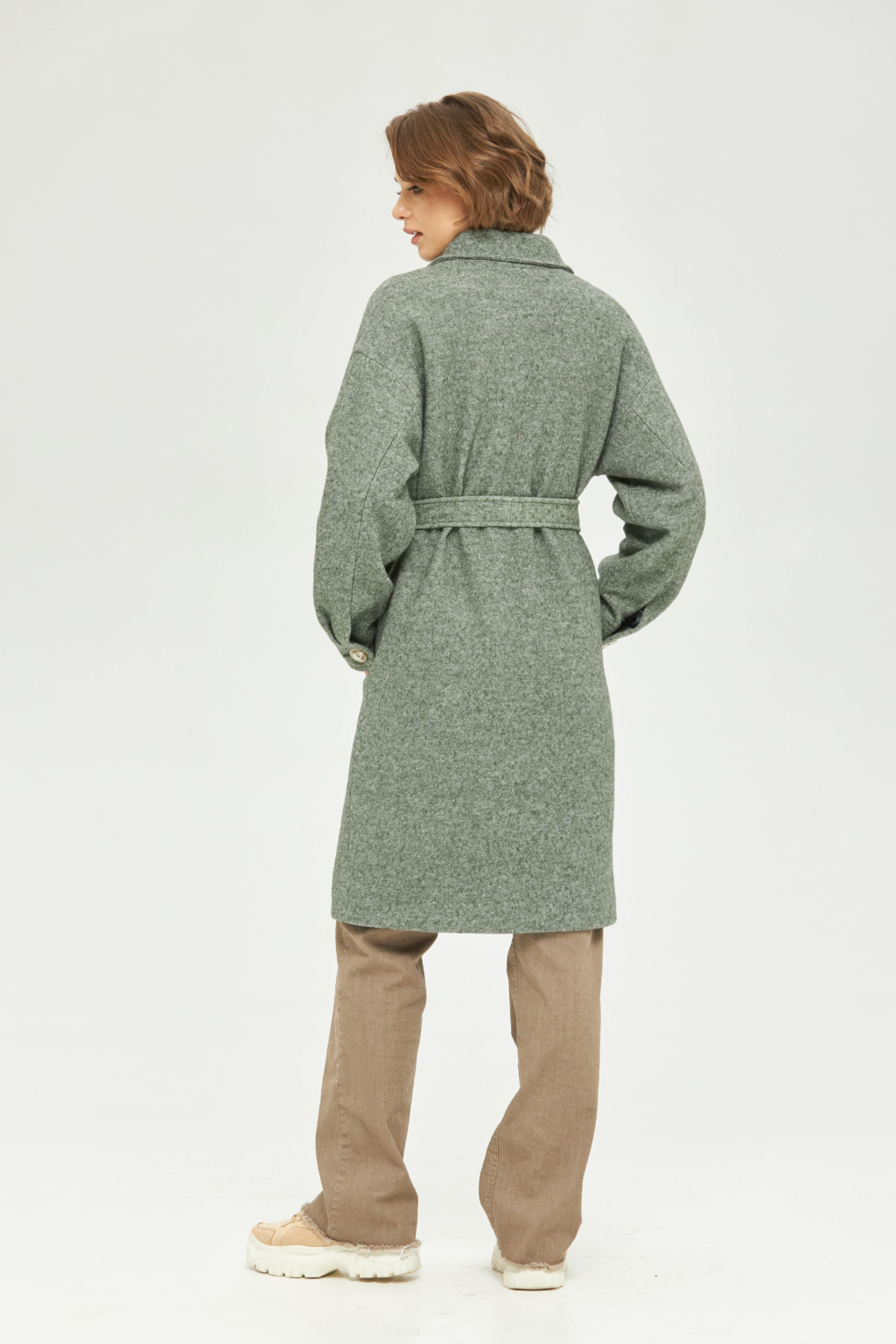 Демисезонное пальто Mila Nova ПВ-251 хаки — изображение 2