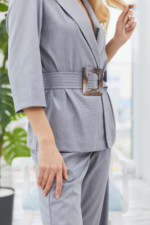 Летний костюм Mila Nova J-28 серый в полоску — изображение 2