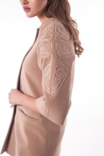 Демісезонне пальто Mila Nova С-33 бежевий - Зображення 2