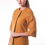 Демисезонное пальто Mila Nova С-33 горчица