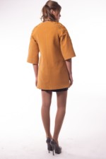 Демисезонное пальто Mila Nova С-33 горчица — изображение 5