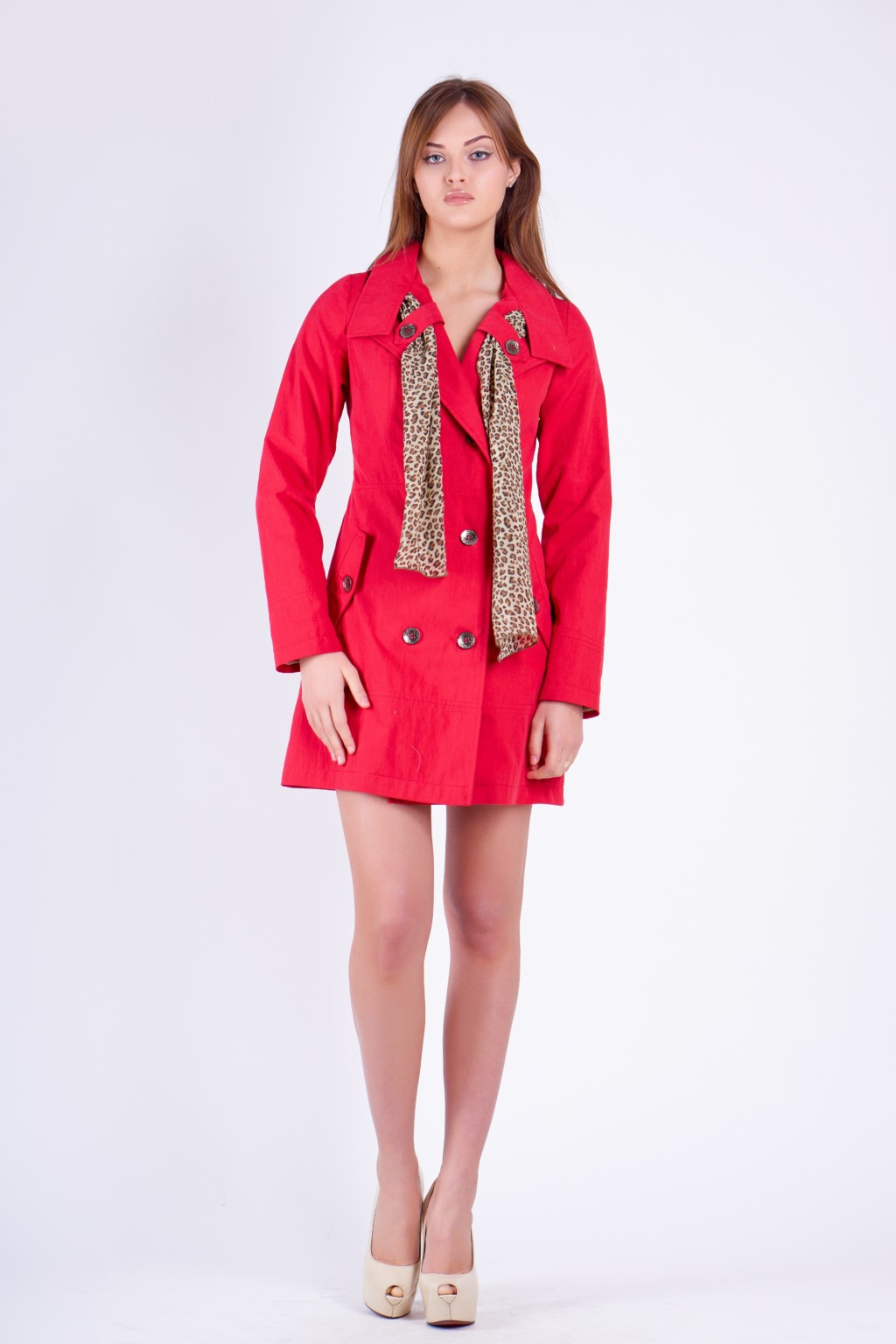 Демисезонный тренч Mila Nova С-68 красный — изображение 2