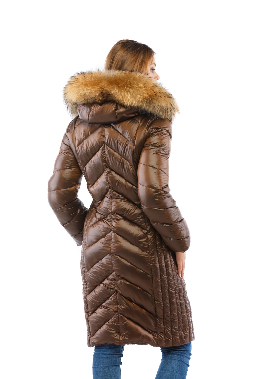 Зимняя куртка Mila Nova К-34 шоколад — изображение 3