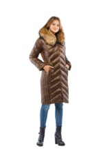 Зимняя куртка Mila Nova К-34 шоколад — изображение 2