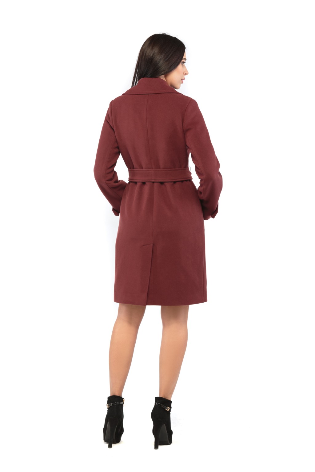 Демисезонное пальто Mila Nova ПВ-13 бордо — изображение 3