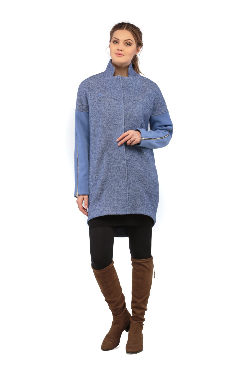 Демисезонное пальто Mila Nova ПВ-26 синий — изображение 2