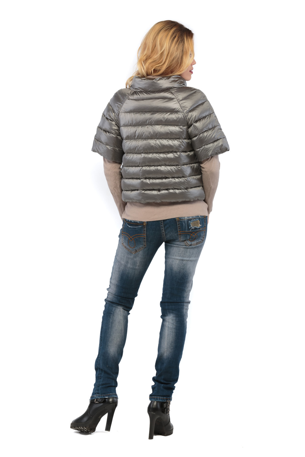 Демисезонная куртка Mila Nova КВ-2 серый — изображение 2