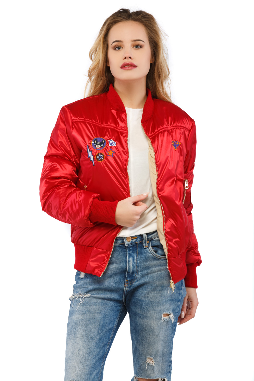 Демисезонная куртка Mila Nova КВ-7 красный — изображение 1