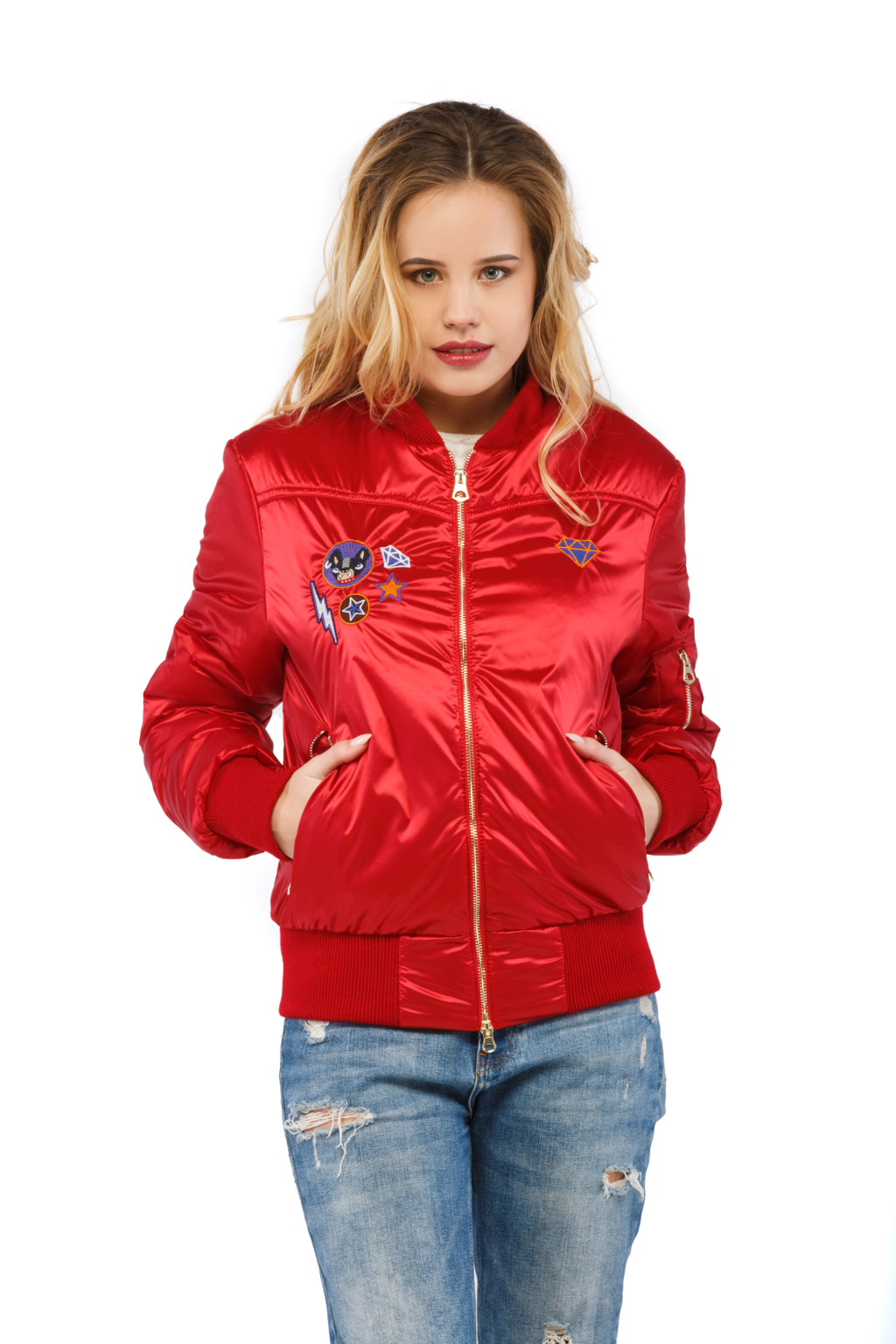 Демисезонная куртка Mila Nova КВ-7 красный — изображение 2