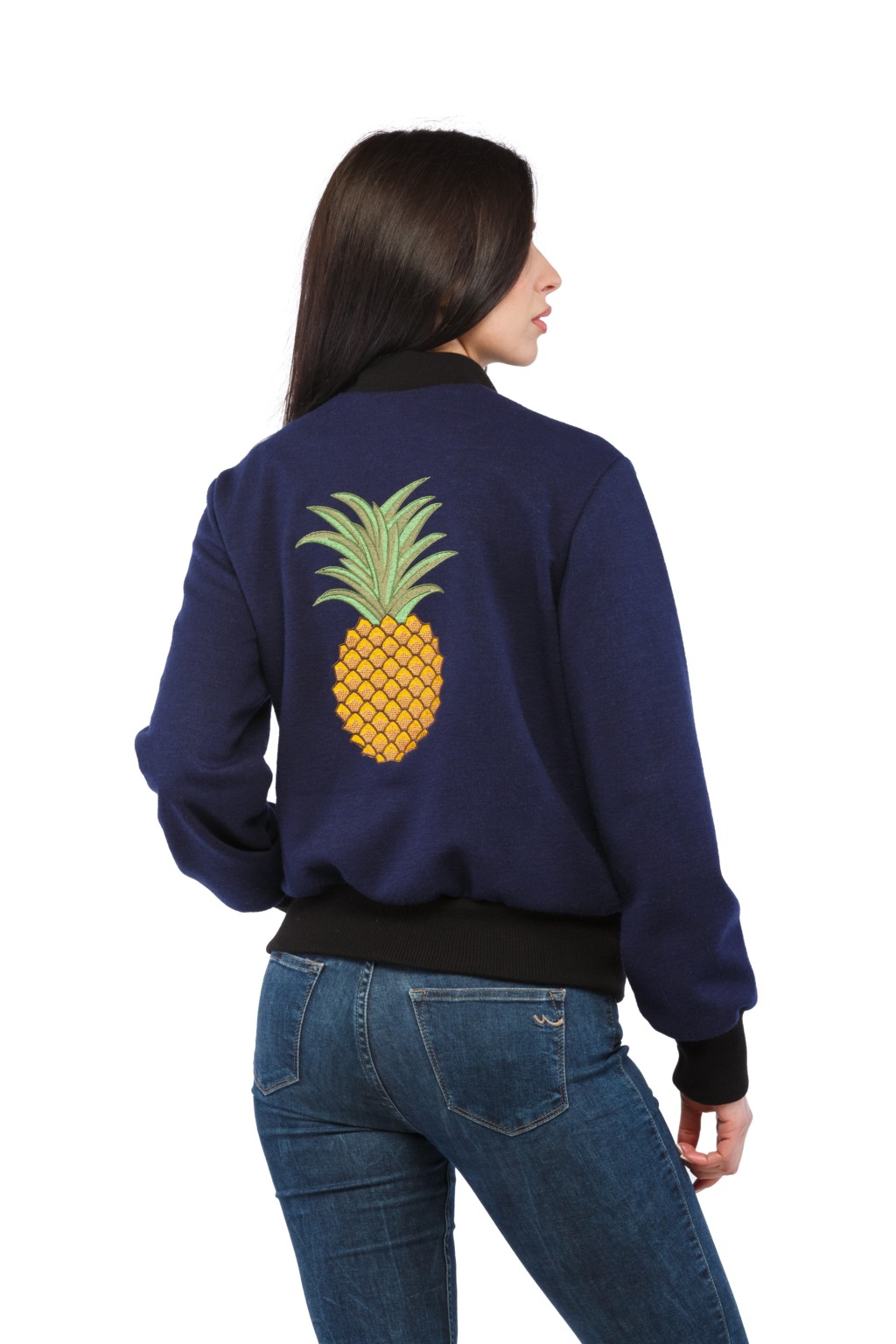 Демисезонная куртка-бомбер Mila Nova КВ-9 синий — изображение 3