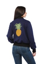 Демисезонная куртка-бомбер Mila Nova КВ-9 синий — изображение 3