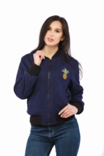 Демисезонная куртка-бомбер Mila Nova КВ-9 синий — изображение 2