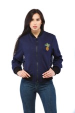 Демисезонная куртка-бомбер Mila Nova КВ-9 синий
