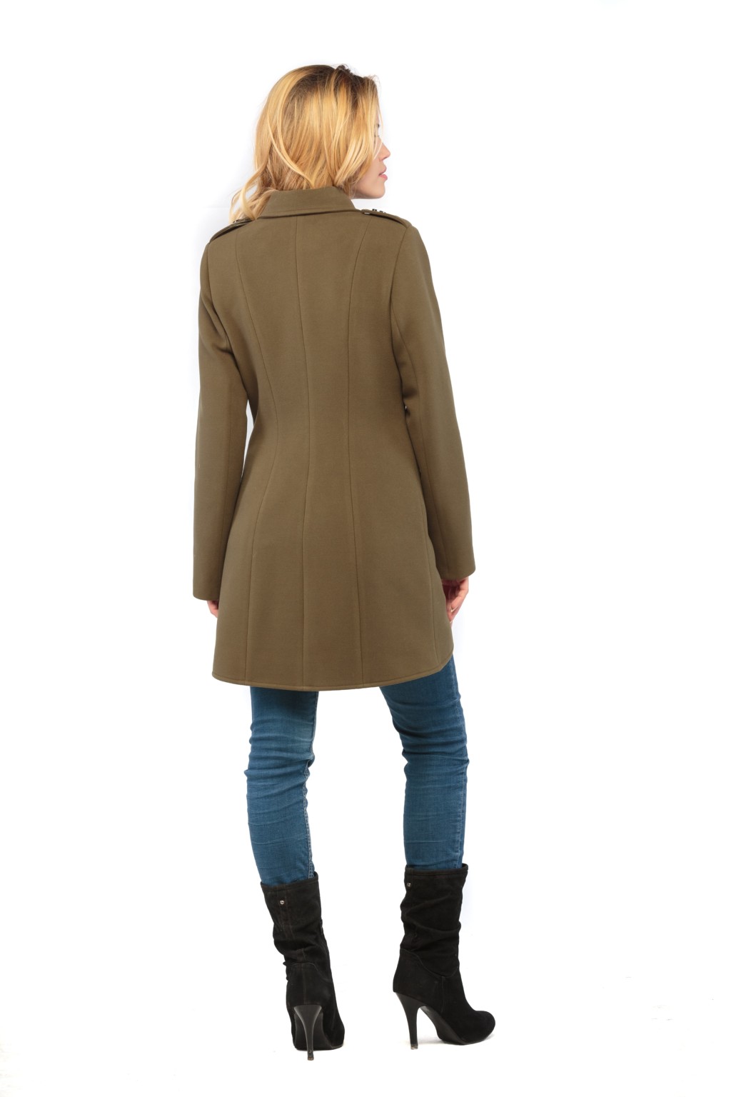 Демисезонное пальто Mila Nova ПВ-12 хаки — изображение 3