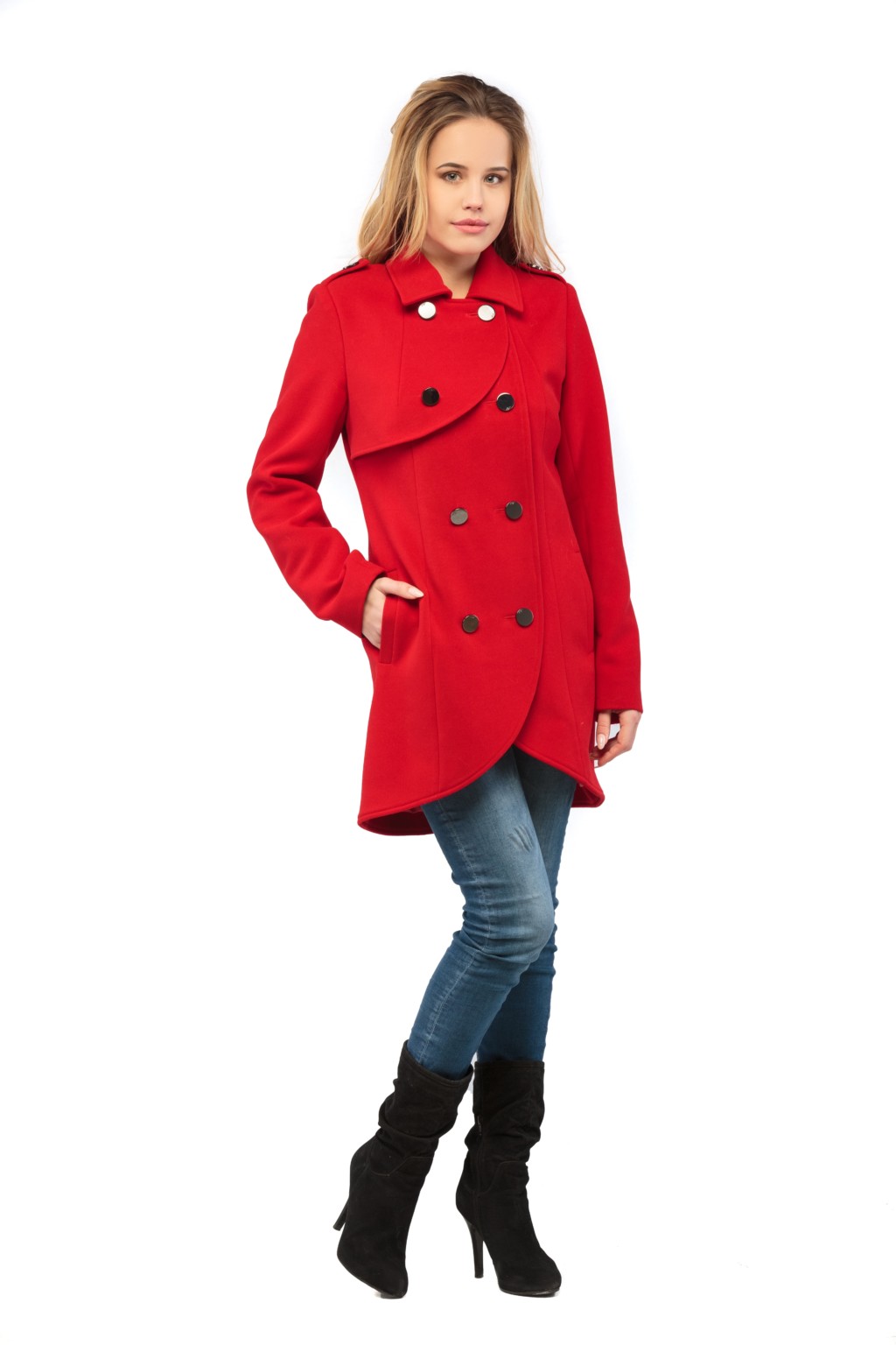 Демисезонное пальто Mila Nova ПВ-12 красный — изображение 3