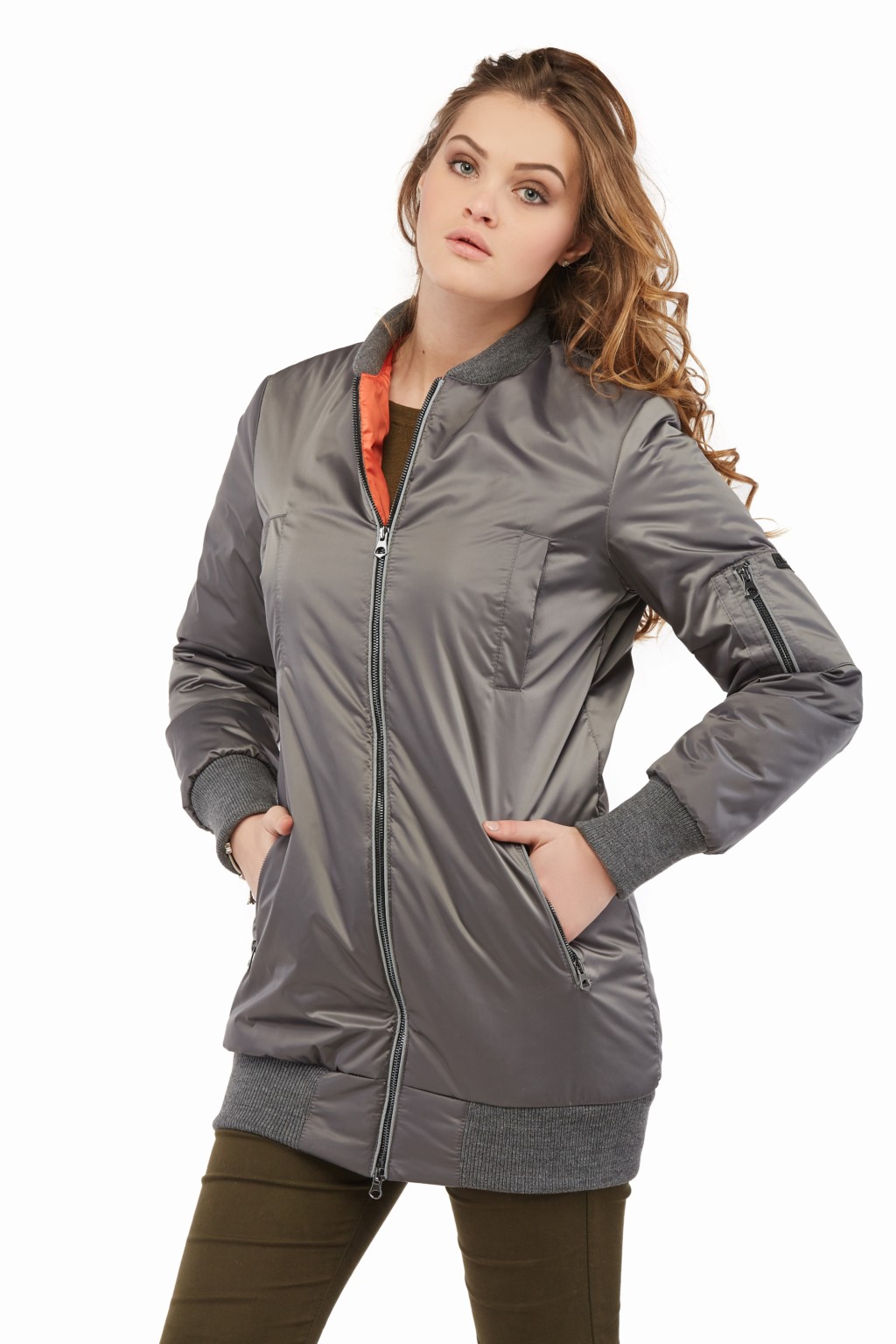 Демісезонна куртка Mila Nova КВ-15 сірий - Зображення 2