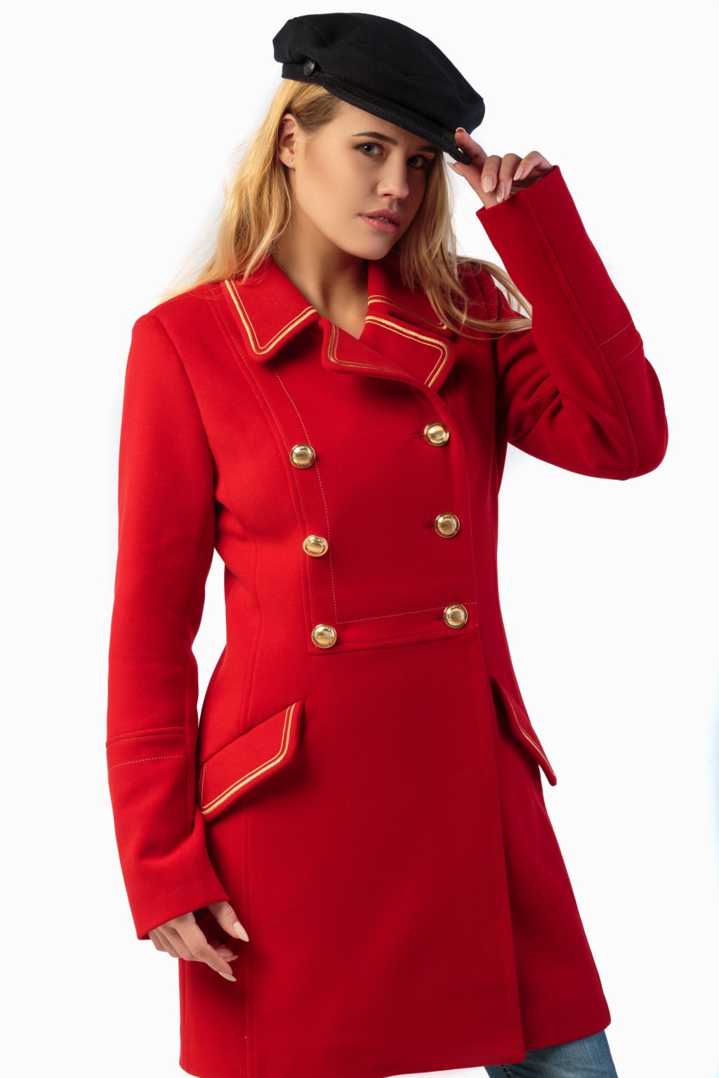 Демисезонное пальто Mila Nova ПВ-20 красный — изображение 2