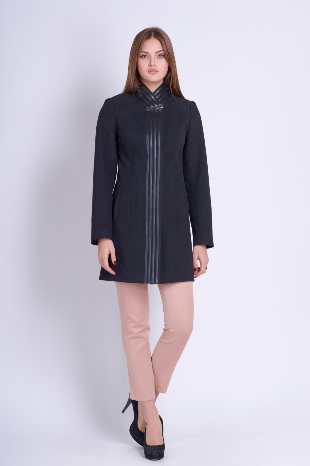 Демисезонное Пальто Mila Nova А-8 черный — изображение 1