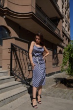 Летнее платье Mila Nova Ф-119 синий горох — изображение 4