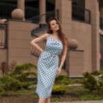 Літня сукня Mila Nova Ф-119 блакитний горох