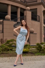 Летнее платье Mila Nova Ф-119 голубой горох