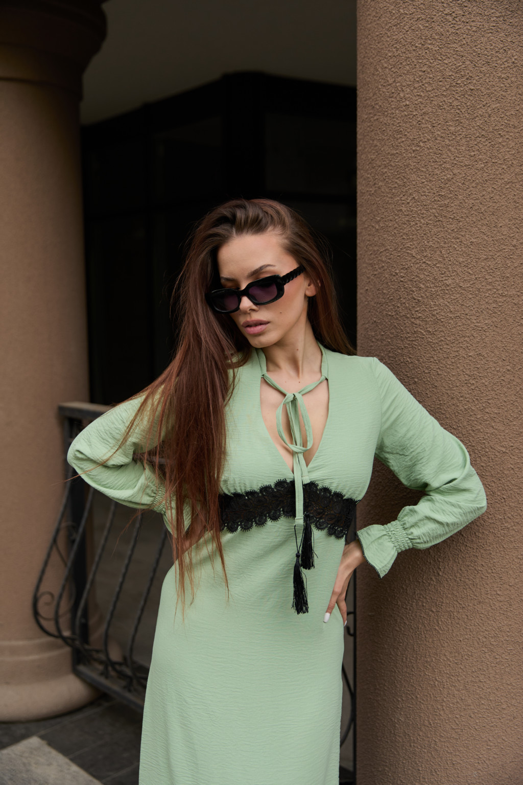 Летнее платье Mila Nova Ф-123 зеленое — изображение 3