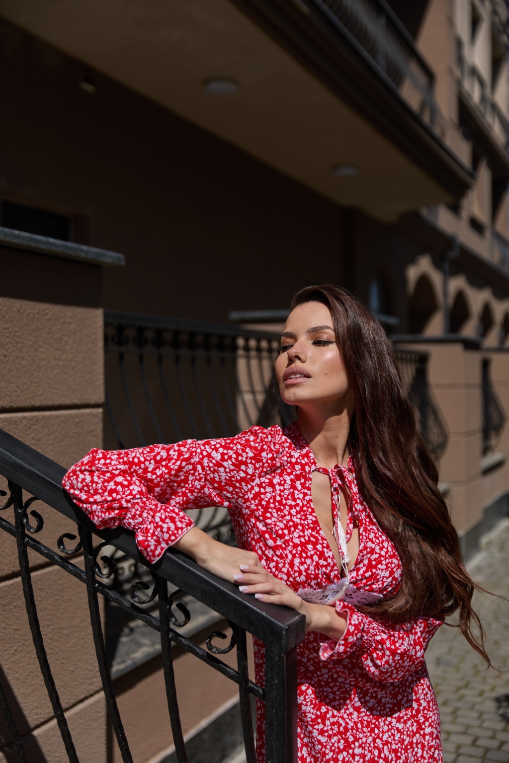 Летнее платье Mila Nova Ф-123 красное — изображение 5