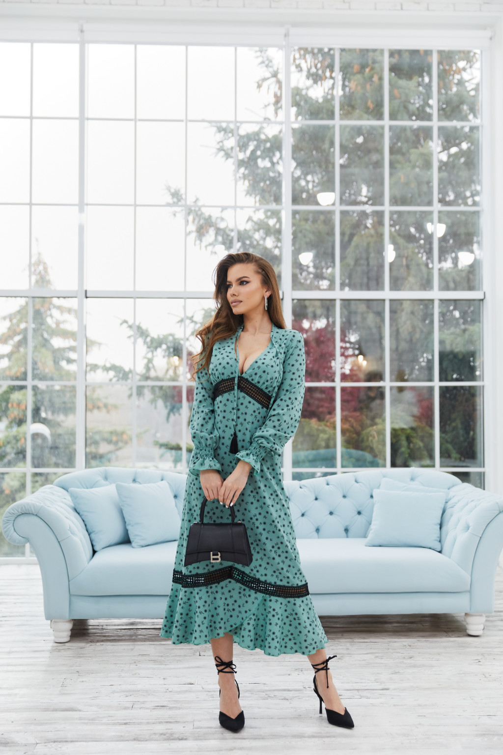 Летнее платье Mila Nova Ф-123 хаки — изображение 1