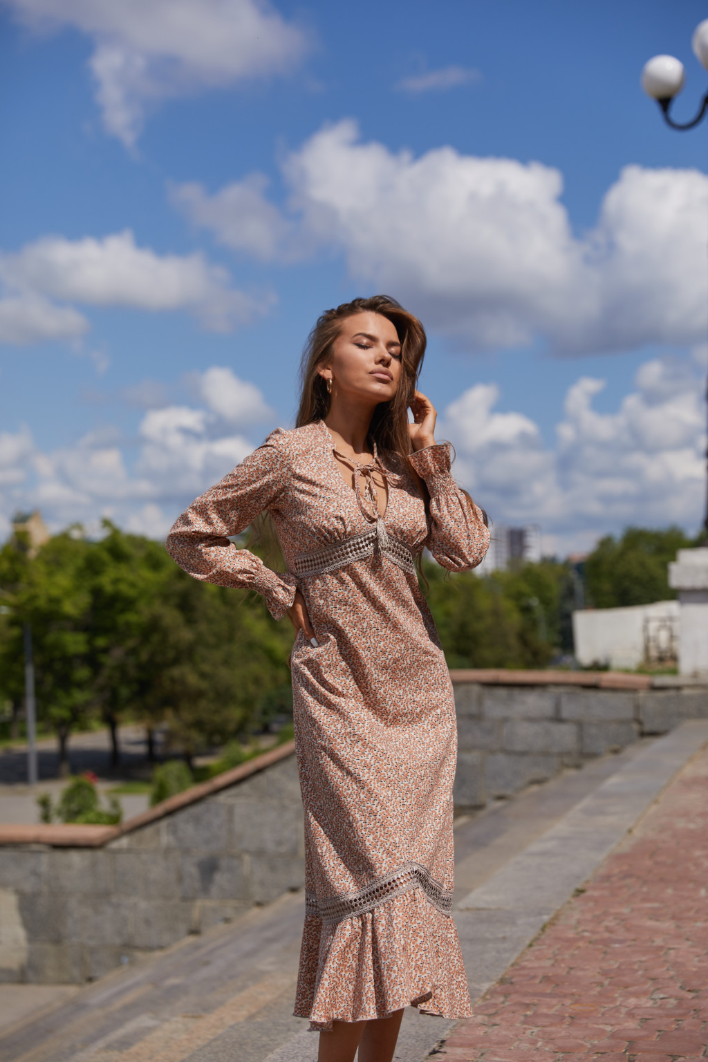 Літня сукня Mila Nova Ф-123 бежевий принт - Зображення 1