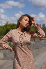 Літня сукня Mila Nova Ф-123 бежевий принт - Зображення 2
