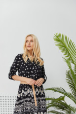 Летнее платье Mila Nova Ф-80 черное в ромашку — изображение 4