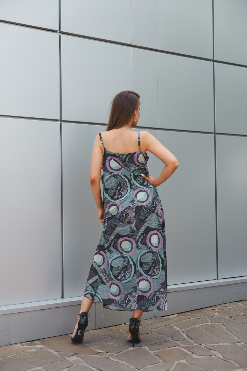 Летнее платье Mila Nova Ф-147 графит — изображение 3