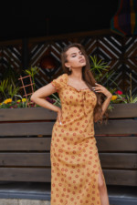 Літня сукня Mila Nova Ф-145 жовта айстри - Зображення 2